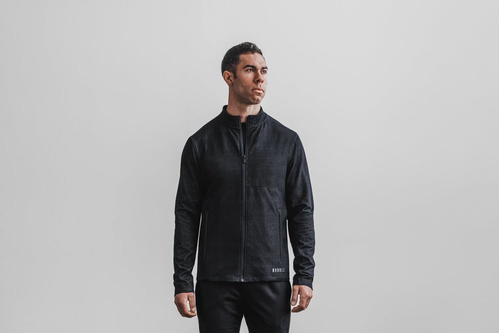 NOBULL Twill Zip-Up Ceketler Erkek - Koyu - Turkiye (FOS-876230)